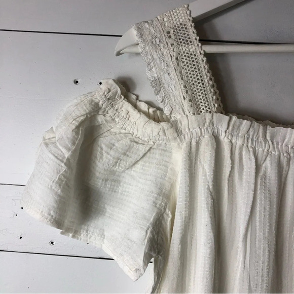 NWT Anthropologie Conditions Apply Banana Valari Maxi Dress White Size Large - Picture 4 of 8